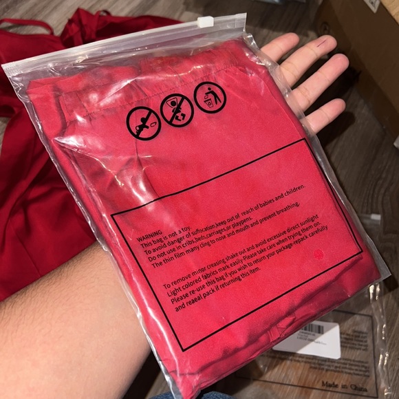 ♥️Sexy Lingerie Silky Satin Pajama Sets in  red - Picture 6 of 6